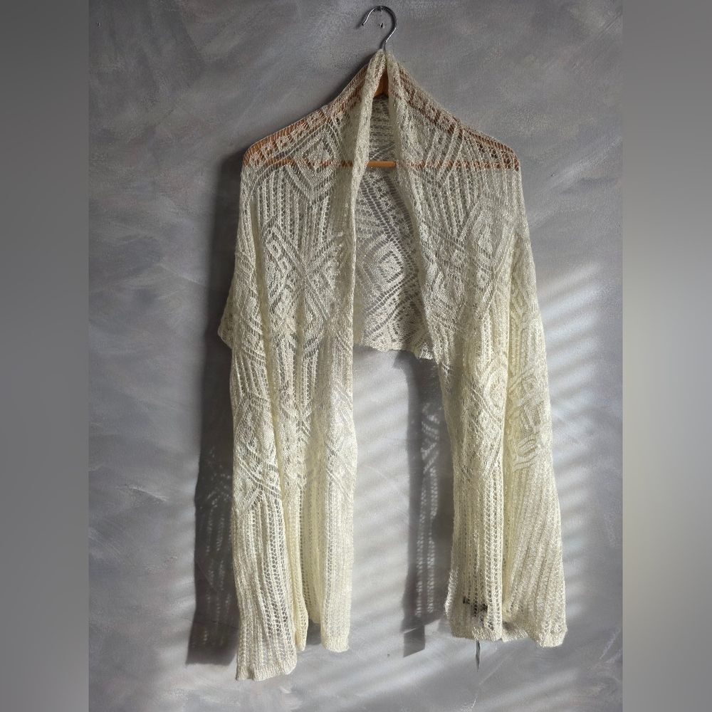 Lauren Ralph Lauren Crochet Knit Scarf Shawl NWT
